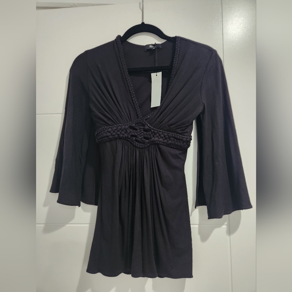 Sky Brand Black Braided Women's Top - Picture 2 of 7